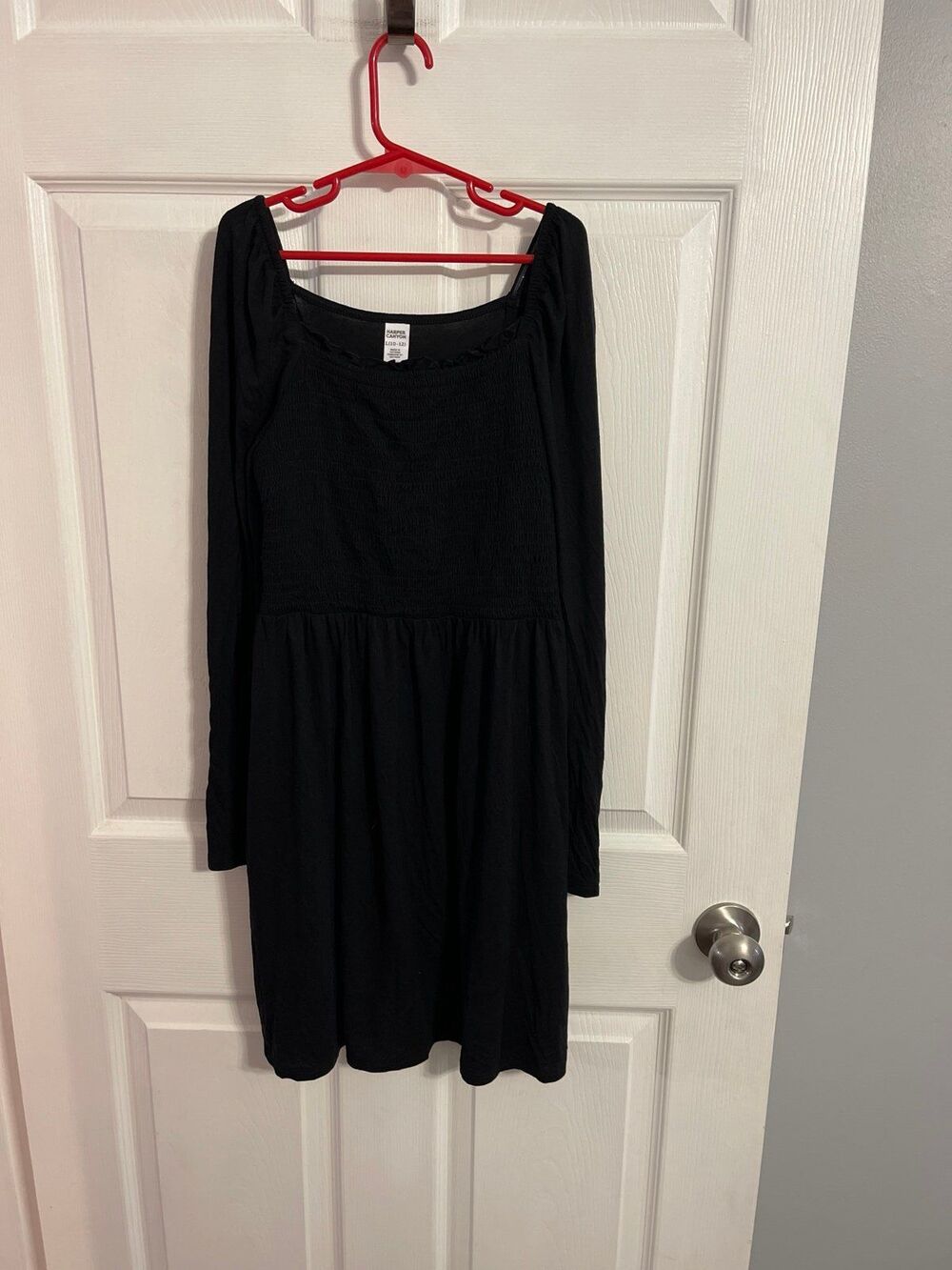 Harper Canyon Girls Long Sleeve Black Dress Size L(10-12) New Without Tag